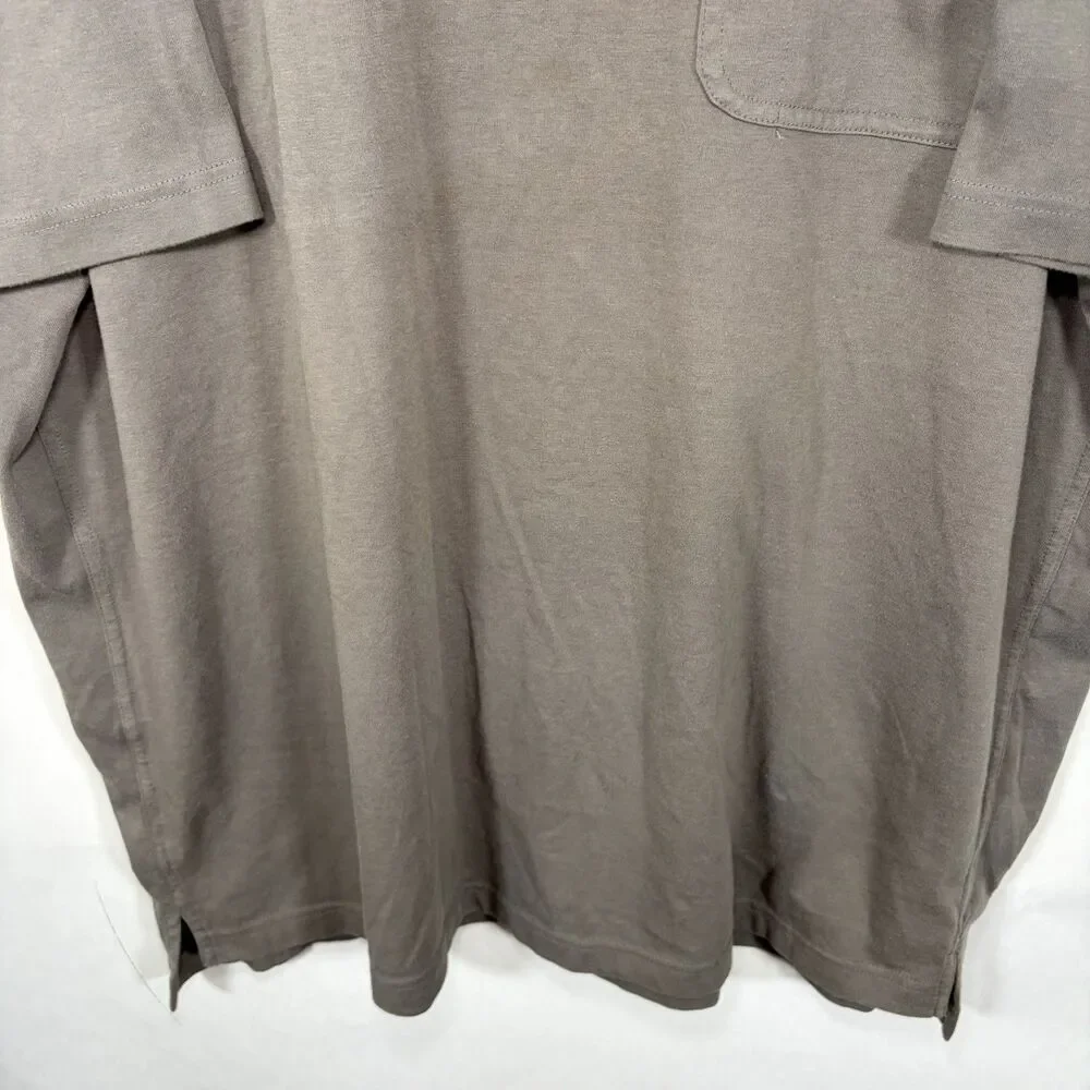 Duluth Trading Henley T Shirt Mens Size 2XL XXL Gray Short Sleeve Coolmax Poly - Picture 3 of 11